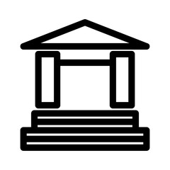 bank icon or logo isolated sign symbol vector illustration - high quality black style vector icons
