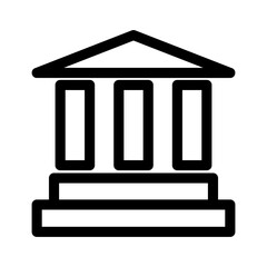 bank icon or logo isolated sign symbol vector illustration - high quality black style vector icons
