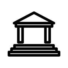 bank icon or logo isolated sign symbol vector illustration - high quality black style vector icons
