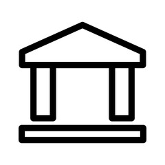 bank icon or logo isolated sign symbol vector illustration - high quality black style vector icons
