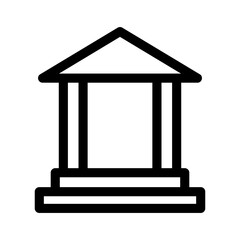 bank icon or logo isolated sign symbol vector illustration - high quality black style vector icons
