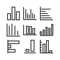 Obraz premium bar chart icon or logo isolated sign symbol vector illustration - high quality black style vector icons 