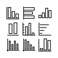 bar chart icon or logo isolated sign symbol vector illustration - high quality black style vector icons
