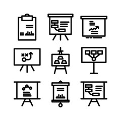 business plan icon or logo isolated sign symbol vector illustration - high quality black style vector icons
