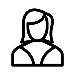 business woman icon or logo isolated sign symbol vector illustration - high quality black style vector icons
