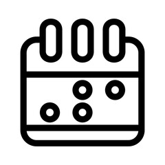 calendar icon or logo isolated sign symbol vector illustration - high quality black style vector icons
