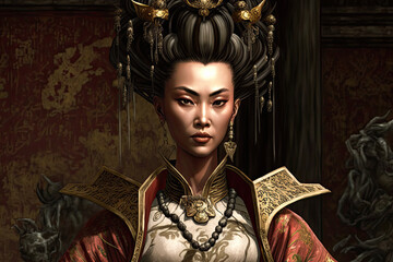 Empress Wu Zetian becoming the only woman to ever rule China made with generative ai