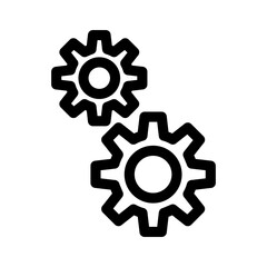 cogs icon or logo isolated sign symbol vector illustration - high quality black style vector icons
