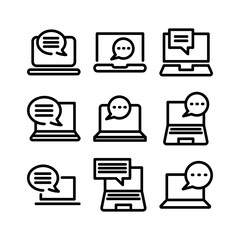 communication icon or logo isolated sign symbol vector illustration - high quality black style vector icons
