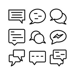 conversation icon or logo isolated sign symbol vector illustration - high quality black style vector icons
