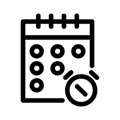 deadline icon or logo isolated sign symbol vector illustration - high quality black style vector icons
