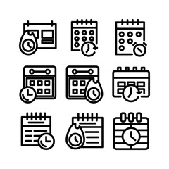 deadline icon or logo isolated sign symbol vector illustration - high quality black style vector icons
