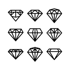 diamond icon or logo isolated sign symbol vector illustration - high quality black style vector icons
