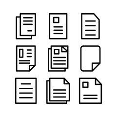 documents icon or logo isolated sign symbol vector illustration - high quality black style vector icons
