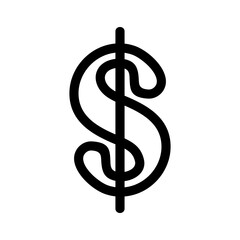 dollar icon or logo isolated sign symbol vector illustration - high quality black style vector icons
