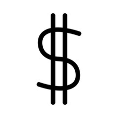 dollar icon or logo isolated sign symbol vector illustration - high quality black style vector icons
