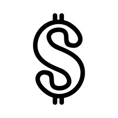 Obraz premium dollar icon or logo isolated sign symbol vector illustration - high quality black style vector icons 