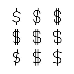dollar icon or logo isolated sign symbol vector illustration - high quality black style vector icons
