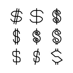 dollar icon or logo isolated sign symbol vector illustration - high quality black style vector icons
