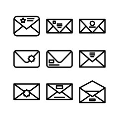 envelope icon or logo isolated sign symbol vector illustration - high quality black style vector icons
