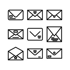 envelope icon or logo isolated sign symbol vector illustration - high quality black style vector icons
