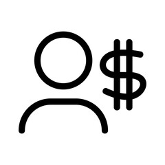 financial advisor icon or logo isolated sign symbol vector illustration - high quality black style vector icons
