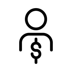 financial advisor icon or logo isolated sign symbol vector illustration - high quality black style vector icons
