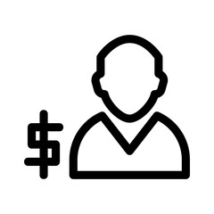 financial advisor icon or logo isolated sign symbol vector illustration - high quality black style vector icons
