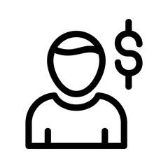 Obraz premium financial advisor icon or logo isolated sign symbol vector illustration - high quality black style vector icons 