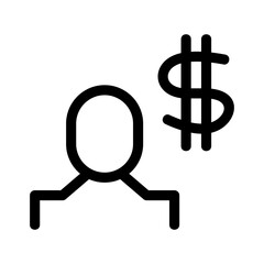 financial advisor icon or logo isolated sign symbol vector illustration - high quality black style vector icons
