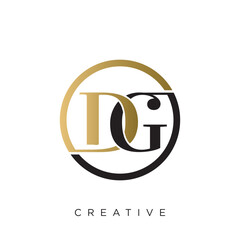 Fototapeta premium dg logo design vector luxury premium icon 