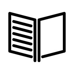 open book icon or logo isolated sign symbol vector illustration - high quality black style vector icons
