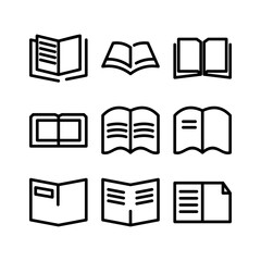 open book icon or logo isolated sign symbol vector illustration - high quality black style vector icons
