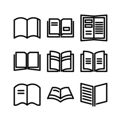 open book icon or logo isolated sign symbol vector illustration - high quality black style vector icons
