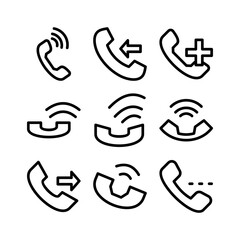 phone call icon or logo isolated sign symbol vector illustration - high quality black style vector icons
