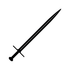 Sword icon on white.