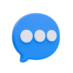 3d minimal communication icon. online social media chatting. online message sending. chat icon. 3d illustration.