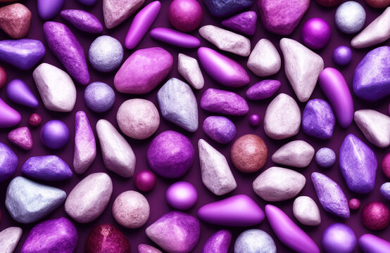 紫色の宝石のイラスト(AI generated image)