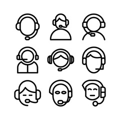 telemarketing icon or logo isolated sign symbol vector illustration - high quality black style vector icons
