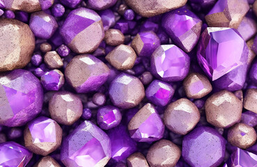 Obraz na płótnie Canvas 紫色の宝石のイラスト(AI generated image)