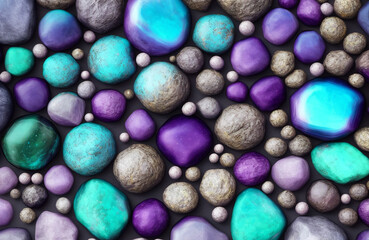 Fototapeta na wymiar 紫色の宝石のイラスト(AI generated image)