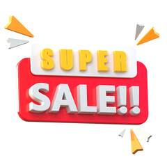 Super Sale 3d rendering
