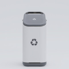 Front View Modern Trash Bin Concept Premium Photo 3D Render