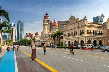 Obraz premium Sultan Abdul Samad's building located at Kuala Lumpur Merdeka Square.