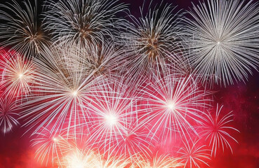 Fototapeta premium 花火のイラスト(AI generated image)