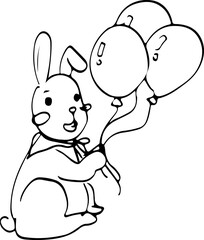 sketch rabbit bunny easter