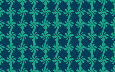Seamless blue and green rhombus mill pattern. Suitable for fabric, wallpaper, textile, cover, backdrop, card, and fill background.