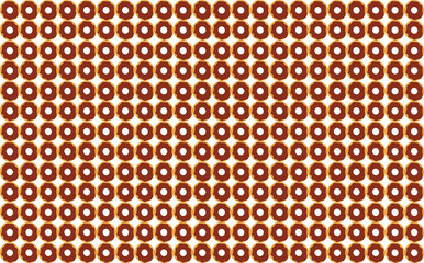 Chocolate donuts pattern vector background.