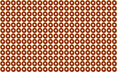 Chocolate donuts pattern vector background.