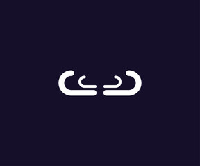 j letter and deer horn logo.